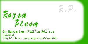 rozsa plesa business card